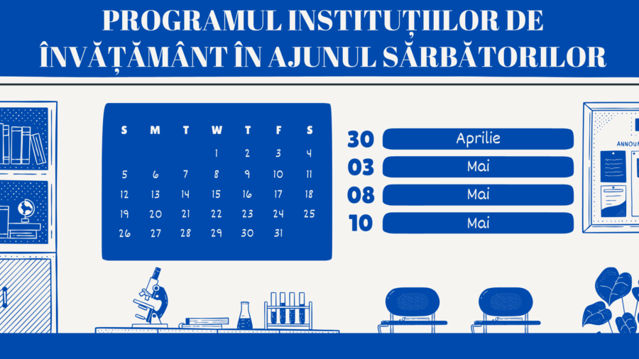 Programul instituțiilor de învățământ în ajunul sărbătorilor