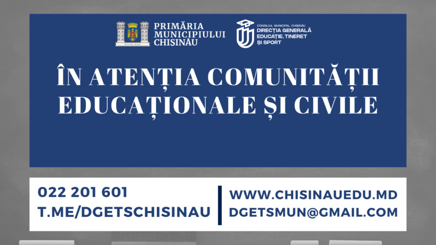 În atenția comunității educaționale și civile